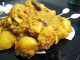 Curry de pommes de terre, lentilles et tofu