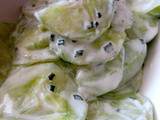 Salade de concombre au petit suisse