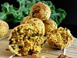 Boulettes de légumes à l’okara de soja : kale, carottes et curry (vegan)