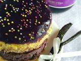 Envie de revisiter le célèbre Napolitain : tout rond, à la vanille, à la mûre et à la violette (Foodista #11)