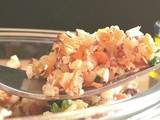 Salade sucrée-salée : boulgour, quinoa & noisettes, vinaigrette au miel ou au sirop d'érable (végétarien ou vegan)
