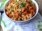 Salade chaude de riz, lentilles et carottes aux épices