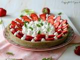 Tarte fraises, rhubarbe, menthe et chantilly coco #végétalien