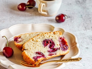 Cake aux cerises (végétalien, vegan)