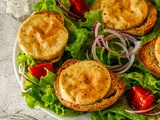 Salade de  chèvre  chaud (végétalien, vegan)
