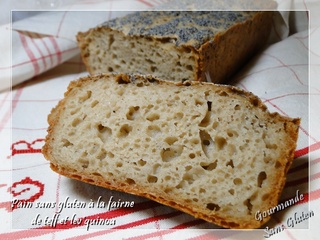 Pain sans gluten facile, au lev'quinoa, farine de teff