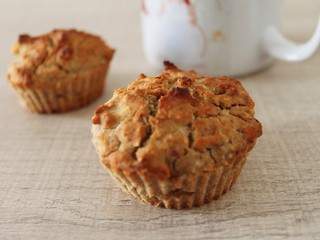 Muffins vegan Avoine - Coco - Pommes (Sans sucre / Sans matières grasses)