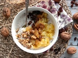 Bowl de yaourt aux pommes et raisins secs (sans sucre ajouté) #vegan