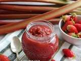 Confiture fraises-rhubarbe #vegan