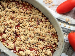Crumble aux tomates #vegan