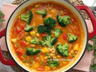 Curry coco, mangue et poivron #vegan