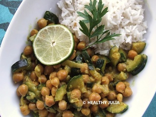 Curry de pois chiches aux courgettes #vegan