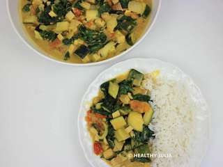 Curry de tofu fumé aux légumes #vegan