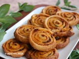 Feuilletés roulés au pesto de légumes et basilic #vegan