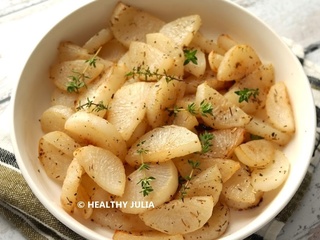 Navets glacés rôtis au four #vegan