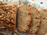 Pain semi-complet au levain et graines (sans pétrissage) #vegan
