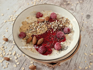 Porridge aux framboises #vegan