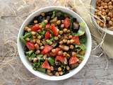 Salade d'aubergines et pois chiches rôtis #vegan