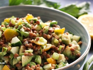 Salade de lentilles au vert #vegan
