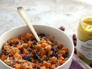 Salade de quinoa aux pois chiches et patate douce #vegan