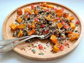 Salade de quinoa, butternut et grenade #vegan
