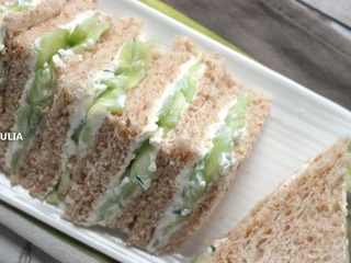 Sandwiches anglais au concombre #vegan