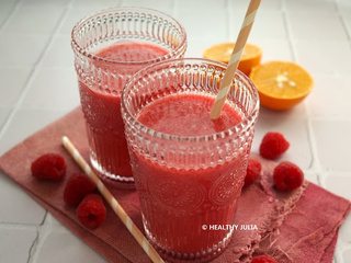 Smoothie orange et framboise #vegan