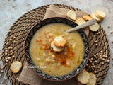 Soupe de pois chiches à l'ail #vegan
