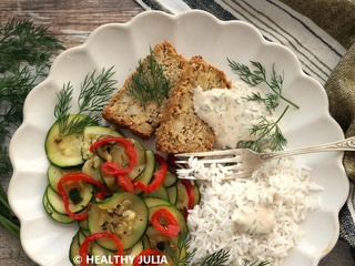 Terrine de pois chiches, riz et courgettes (sans gluten)