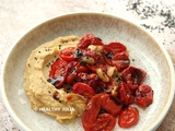 Tomates confites et purée de pois chiches #vegan