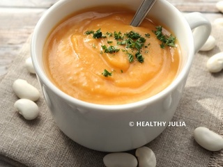 Velouté de courge aux haricots blancs #vegan
