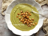 Velouté de courgettes aux pois chiches rôtis #vegan