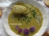 Velouté de courgettes et petits pois à la ciboulette #vegan