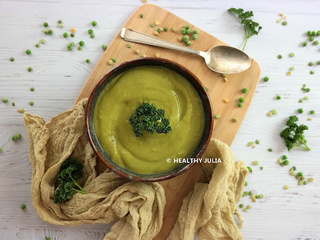 Velouté de pois cassés et petits pois au lait de coco #vegan