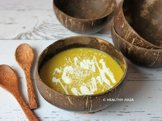 Velouté potiron et petits pois #vegan
