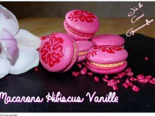 Macarons hibiscus vanille