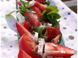 Salade de fraises, tomates, feta et billes de menthe | j'ai le coeur gourmandise
