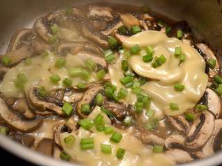 Poêlée de champignons au fromage (végétal)