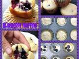 Muffins aux Bleuets/ myrtilles ou Blueberry