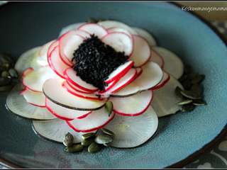 Autour d'un ingrédient , Fleur de radis au sésame noir