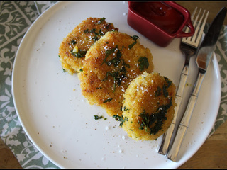 Bataille Food #106 Recettes pour enfants compliqués : Galettes de risotto à la butternut