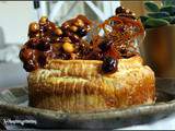 Bataille Food #44 : cheesecake limousin pommes au safran et au miel d'acacia , noisettes caramélisées