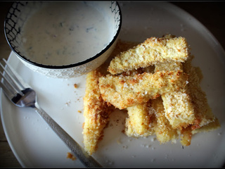 Céleri , recette autour d'un ingrédient ,Frites de céleri et parmesan au four