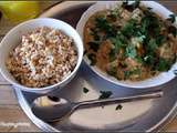 Curry d'aubergines au lait de coco , recette végétalienne et petit prix