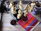 Foodista Challenge#16 : flower power, de fleurs de popcorn au caramel sur la branche, saké hibiscus