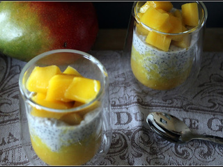 Foodista Lait de coco , Chia pudding à la mangue