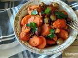 Fricot de carottes aux olives de la mamy de Vanessa ,version végétalienne