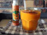 Gaspacho de carottes et poivrons à l'anis , huile d'olive à l'orange