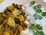 Curry de concombre chaud aux noix de cajou