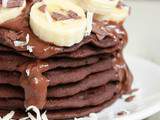 Pancakes à la farine de sarrasin et cacao (véganes et sans gluten)